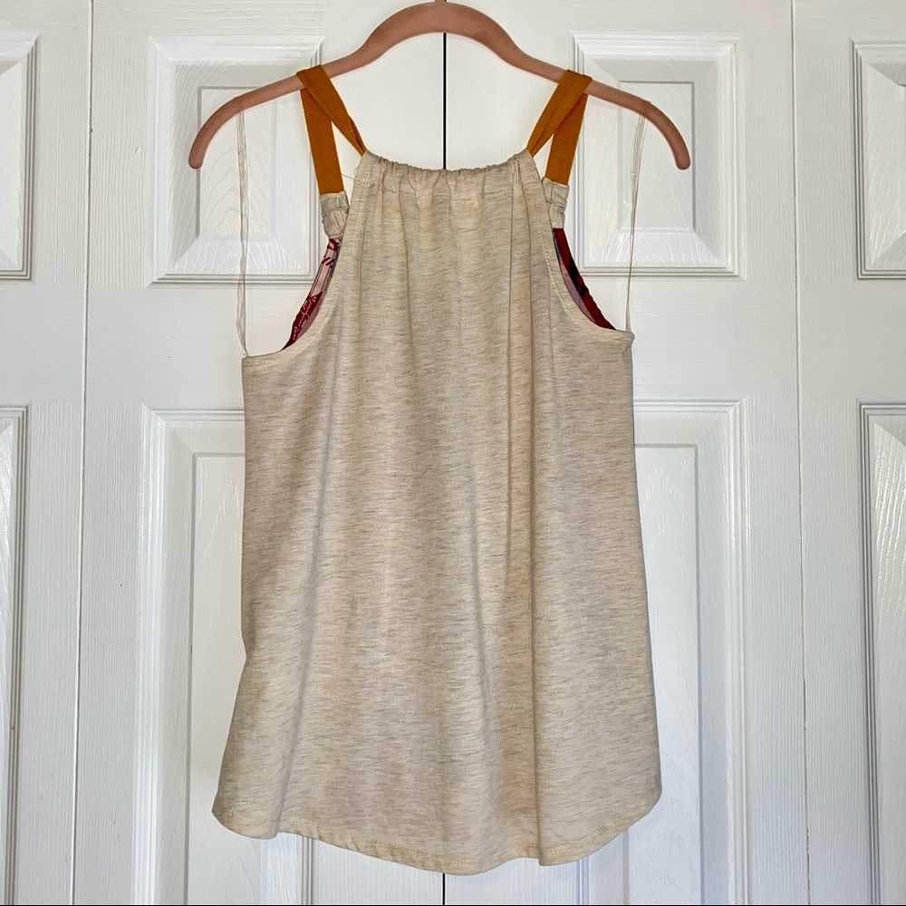 Rewind Aztec Bohemian Southwestern Flowy Tank Top XS - Picture 2 of 7